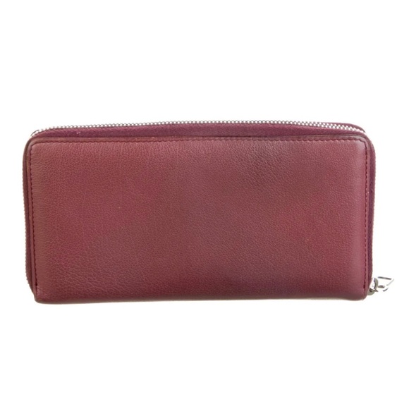 Authentic YSL Studded Monogram Zip Around Goat Skin Wallet - Picture 5 of 12